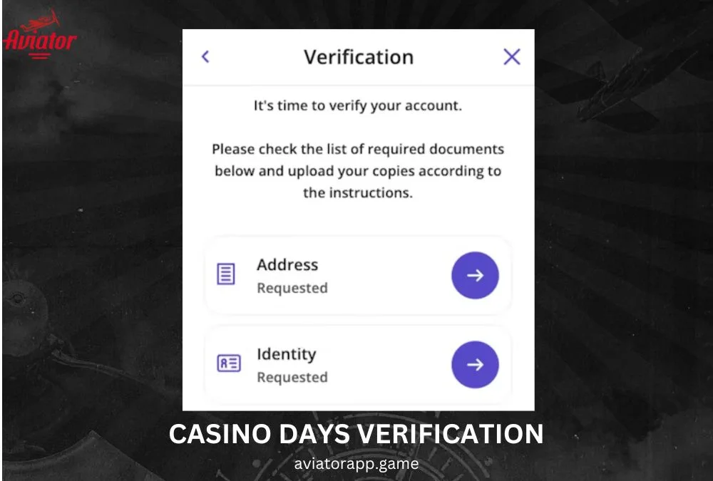 casino days verification