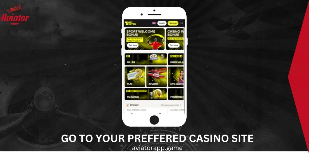 Go to your preferred casino site