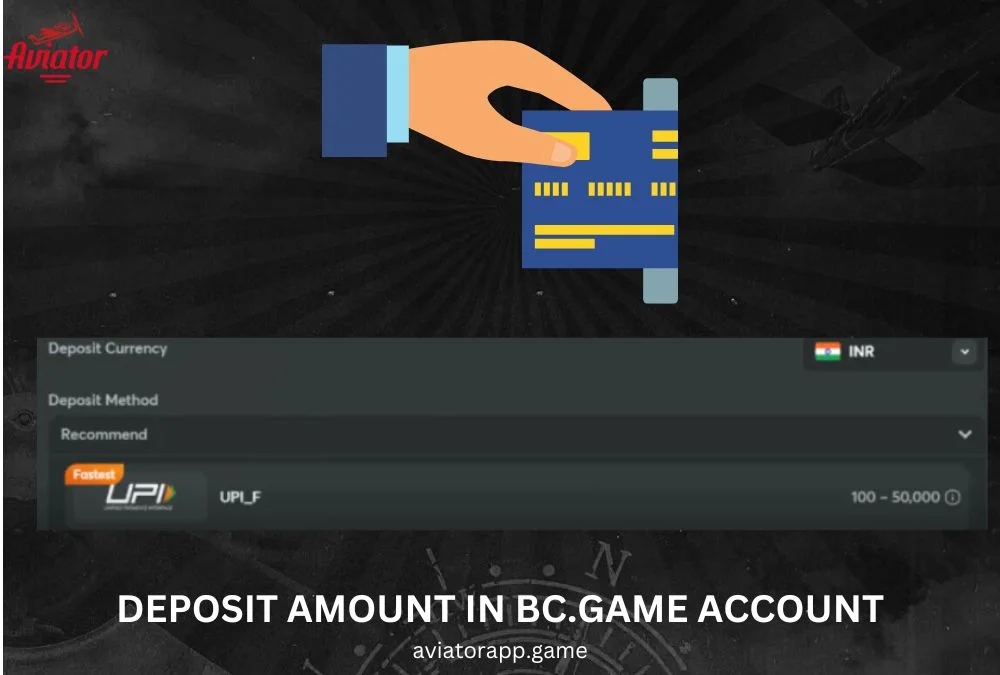 deposit amount in bc.game account