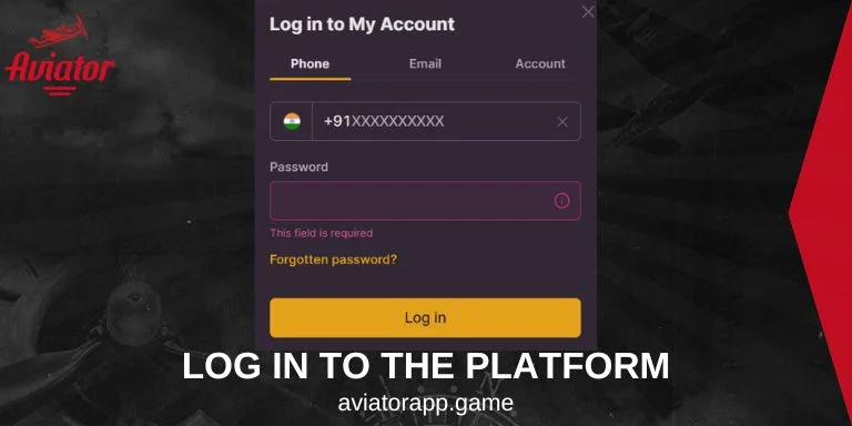 login to the platform