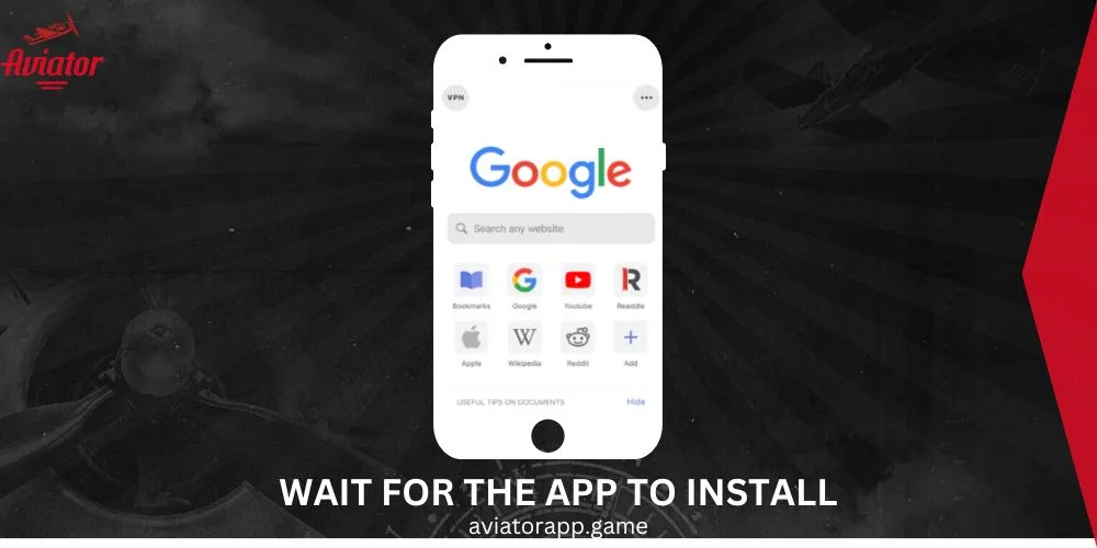 wait for the app toinstall